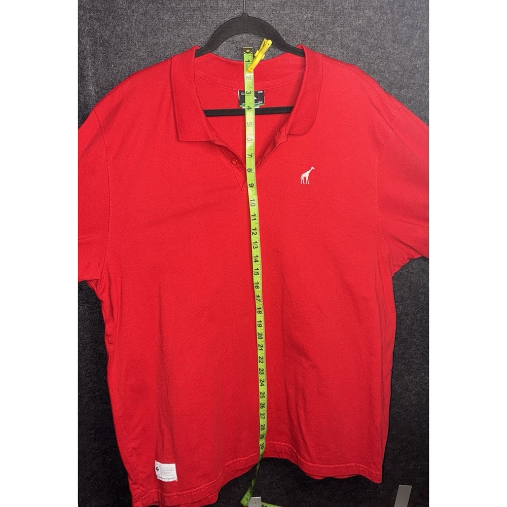 LRG Lifted Research Group 47 Polo Shirt Size 2xl‎ Red Short Sleeve White Giraffe - Picture 8 of 9